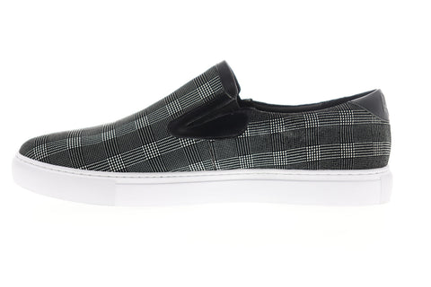 Robert Graham Seldon RGS5188 Mens Black Leather Low Top Lifestyle Sneakers Shoes