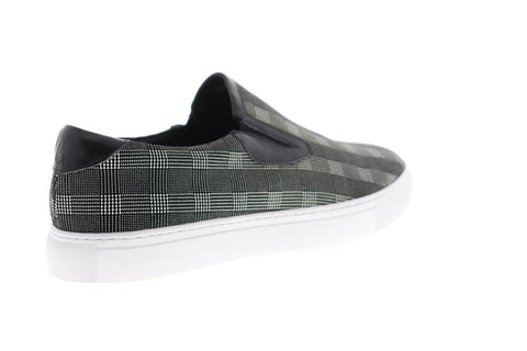 Robert Graham Seldon RGS5188 Mens Black Leather Low Top Lifestyle Sneakers Shoes