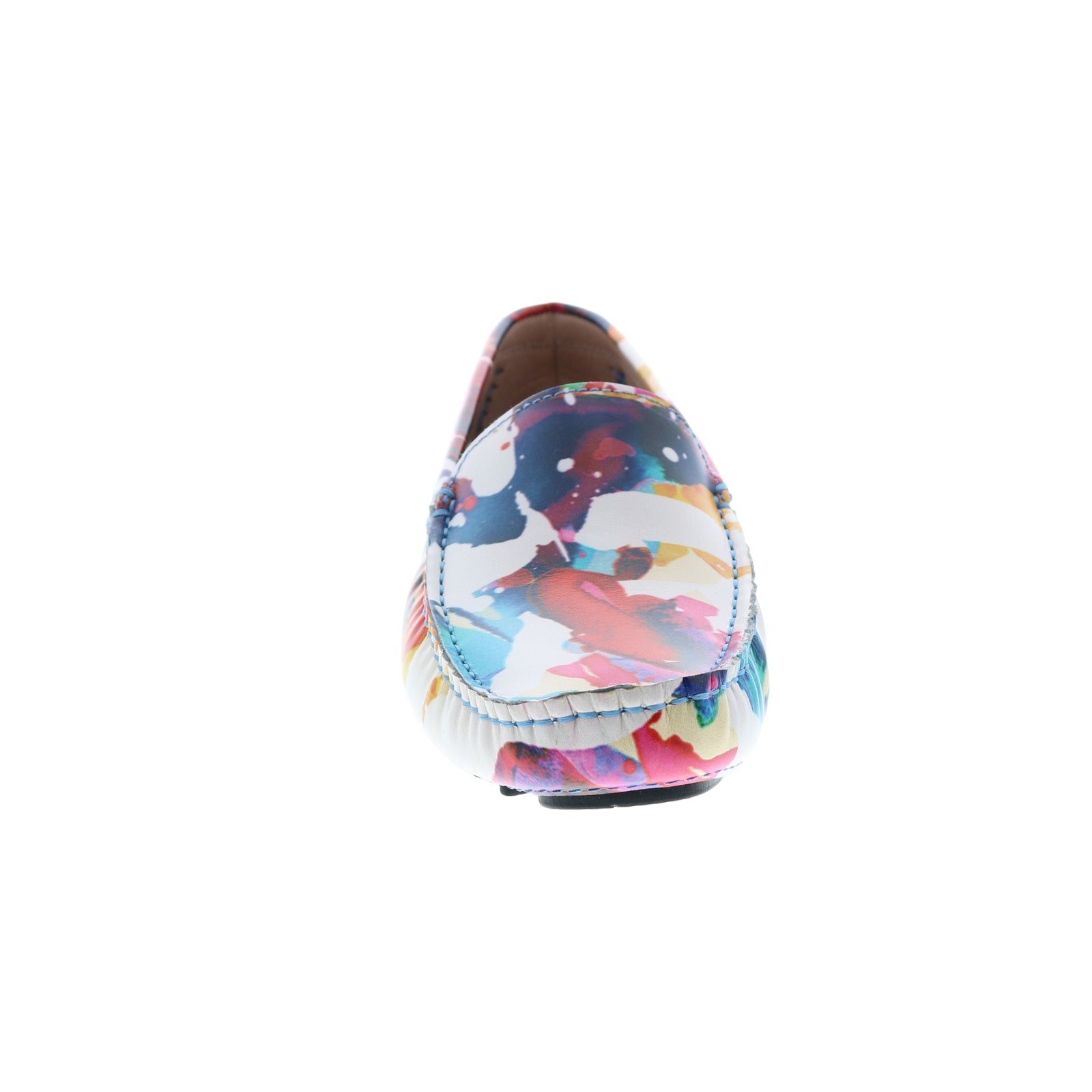 Robert Graham White Multi-Color Paint Splash Leather Loafers Robert Graham Electric RG5647S Mens Blue Loafers & Slip Ons  main image 2