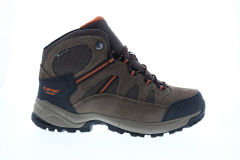 Hi-Tec Ridge Mid RIDGEMID Mens Brown Leather Lace Up Hiking Boots