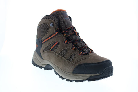 Hi-Tec Ridge Mid RIDGEMID Mens Brown Leather Lace Up Hiking Boots
