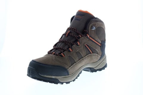 Hi-Tec Ridge Mid RIDGEMID Mens Brown Leather Lace Up Hiking Boots