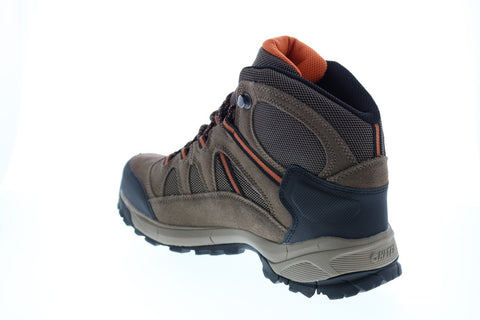 Hi-Tec Ridge Mid RIDGEMID Mens Brown Leather Lace Up Hiking Boots