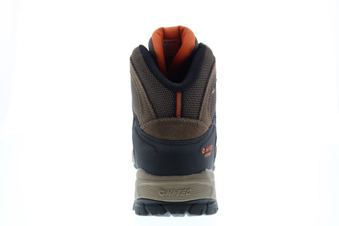 Hi-Tec Ridge Mid RIDGEMID Mens Brown Leather Lace Up Hiking Boots