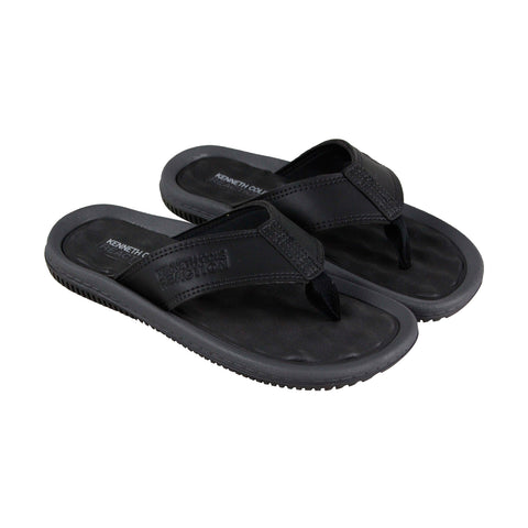 Kenneth Cole Reaction Back Flip RM07268LE Mens Black Flip-Flops Sandals Shoes
