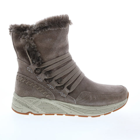 Earth Roamer ROAMER-TAU Womens Beige Suede Lace Up Boots