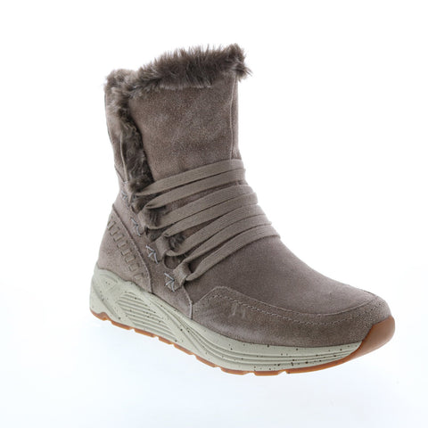Earth Roamer ROAMER-TAU Womens Beige Suede Lace Up Boots