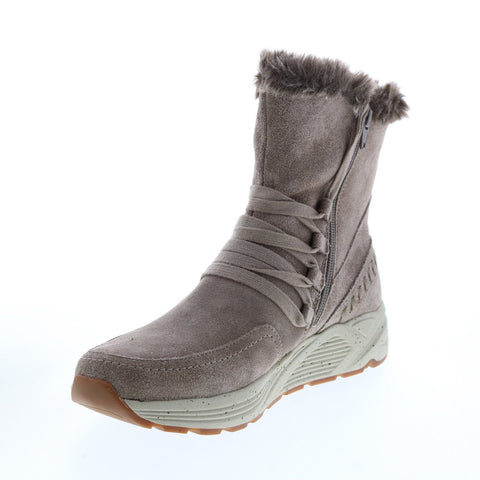 Earth Roamer ROAMER-TAU Womens Beige Suede Lace Up Boots