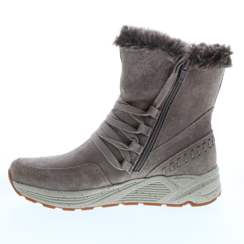 Earth Roamer ROAMER-TAU Womens Beige Suede Lace Up Boots