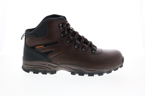 Khombu Roma Mens Brown Synthetic Lace Up Hiking Boots