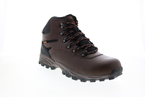 Khombu Roma Mens Brown Synthetic Lace Up Hiking Boots