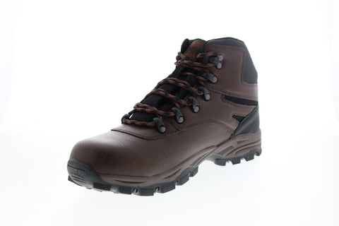 Khombu Roma Mens Brown Synthetic Lace Up Hiking Boots