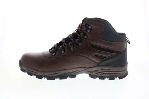 Khombu Roma Mens Brown Synthetic Lace Up Hiking Boots