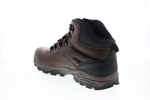 Khombu Roma Mens Brown Synthetic Lace Up Hiking Boots