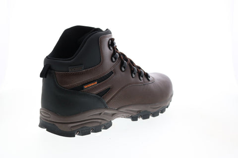 Khombu Roma Mens Brown Synthetic Lace Up Hiking Boots