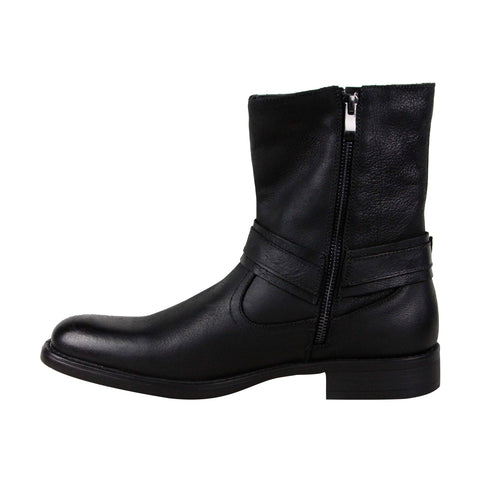 Robert Wayne Conway RW100166M Mens Black Leather Zipper Motorcycle Boots