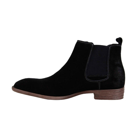 Robert Wayne Delaware RW100223M Mens Black Suede Slip On Chelsea Boots