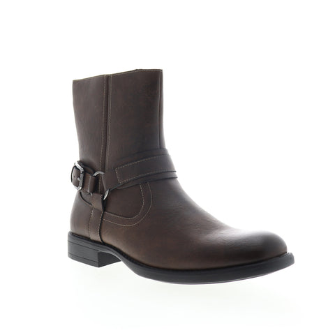 Robert Wayne Conroy RW100229M Mens Brown Leather High Top Casual Dress Boots