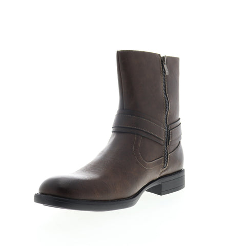 Robert Wayne Conroy RW100229M Mens Brown Leather High Top Casual Dress Boots