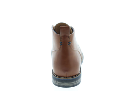 Robert Wayne Minos RW100246M Mens Brown Leather Mid Top Lace Up Chukkas Boots