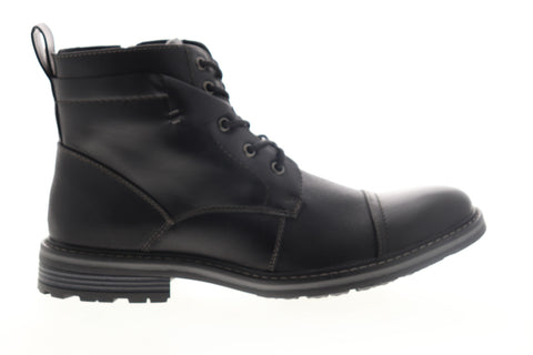 Robert Wayne Jefferson RW100424M Mens Black Leather High Top Casual Dress Boots