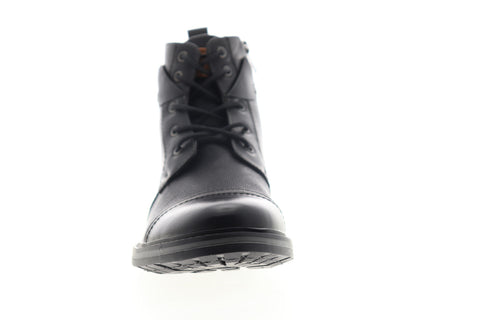 Robert Wayne Jefferson RW100424M Mens Black Leather High Top Casual Dress Boots