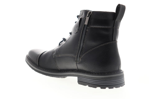 Robert Wayne Jefferson RW100424M Mens Black Leather High Top Casual Dress Boots
