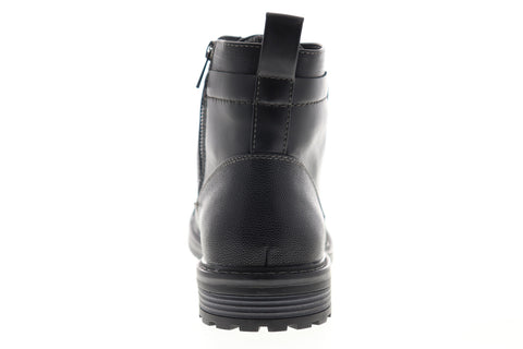 Robert Wayne Jefferson RW100424M Mens Black Leather High Top Casual Dress Boots