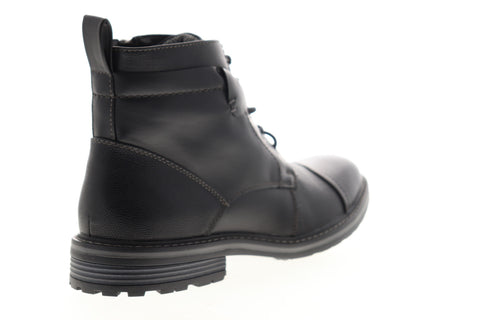 Robert Wayne Jefferson RW100424M Mens Black Leather High Top Casual Dress Boots