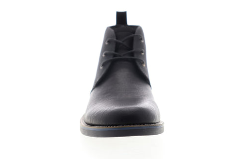 Robert Wayne Minos 2 RW100430M Mens Black Leather Mid Top Lace Up Chukkas Boots