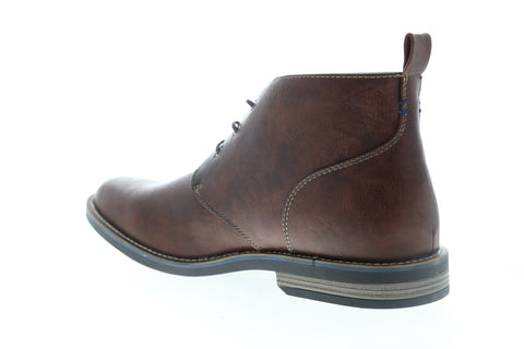 Robert Wayne Minos 2 RW100433M Mens Brown Leather Mid Top Lace Up Chukkas Boots