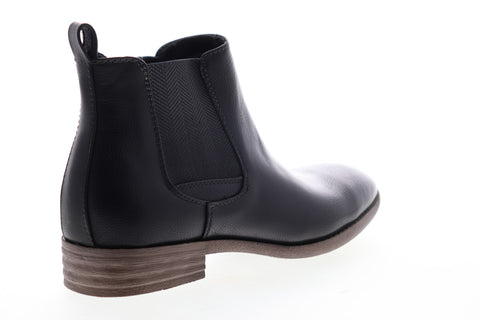 Robert Wayne Oklahoma RW100440M Mens Black Leather Mid Top Slip On Chelsea Boots