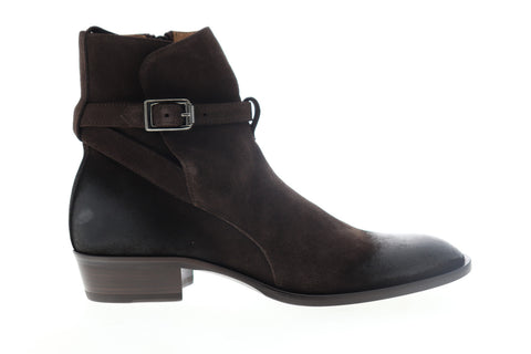 Robert Wayne Leonardo RW100527M Mens Brown Suede High Top Casual Dress Boots
