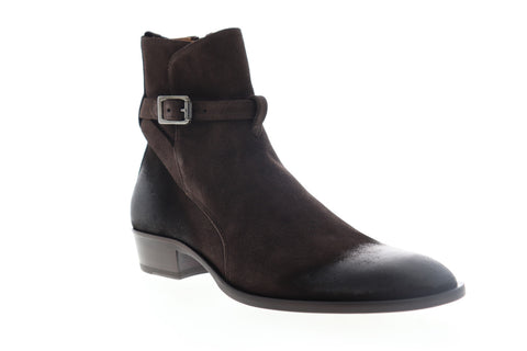 Robert Wayne Leonardo RW100527M Mens Brown Suede High Top Casual Dress Boots