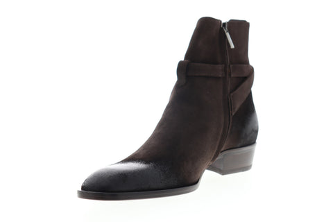 Robert Wayne Leonardo RW100527M Mens Brown Suede High Top Casual Dress Boots