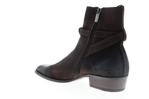 Robert Wayne Leonardo RW100527M Mens Brown Suede High Top Casual Dress Boots