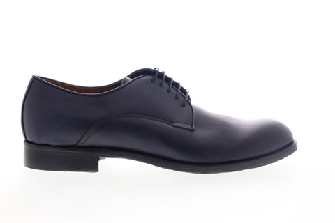 Robert Wayne Emanuelle RW100540M Mens Blue Leather Plain Toe Oxfords Shoes