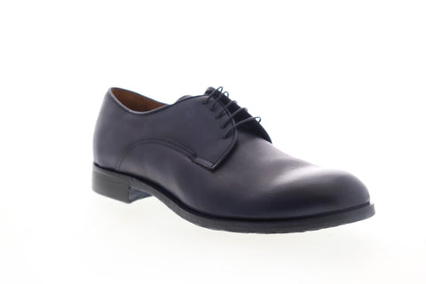 Robert Wayne Emanuelle RW100540M Mens Blue Leather Plain Toe Oxfords Shoes
