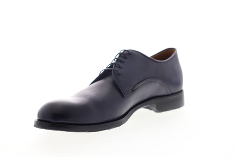 Robert Wayne Emanuelle RW100540M Mens Blue Leather Plain Toe Oxfords Shoes