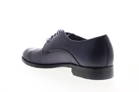 Robert Wayne Emanuelle RW100540M Mens Blue Leather Plain Toe Oxfords Shoes