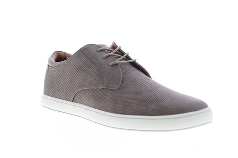 Robert Wayne Aaron RW100593M Mens Gray Leather Low Top Plain Toe Oxfords Shoes