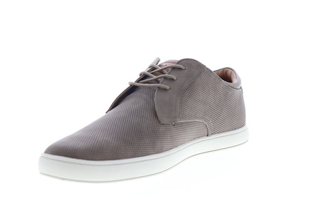 Robert Wayne Aaron RW100593M Mens Gray Leather Low Top Plain Toe Oxfords Shoes