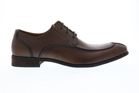 Robert Wayne Tf Walt RWF1029M Mens Brown Leather Lace Up Plain Toe Oxfords Shoes