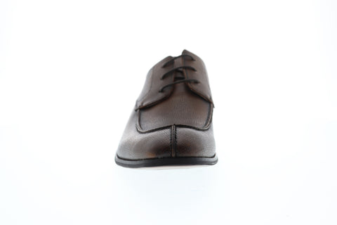 Robert Wayne Tf Walt RWF1029M Mens Brown Leather Lace Up Plain Toe Oxfords Shoes