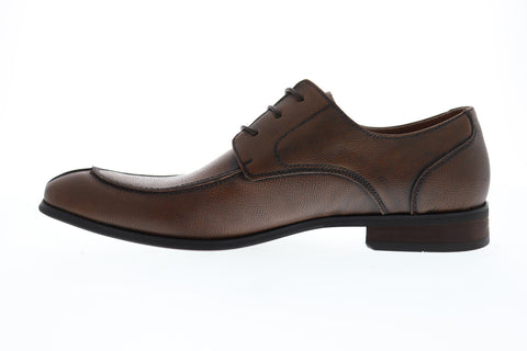 Robert Wayne Tf Walt RWF1029M Mens Brown Leather Lace Up Plain Toe Oxfords Shoes