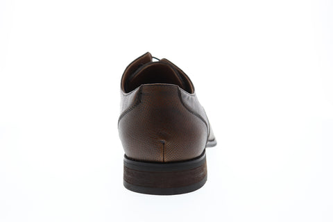 Robert Wayne Tf Walt RWF1029M Mens Brown Leather Lace Up Plain Toe Oxfords Shoes