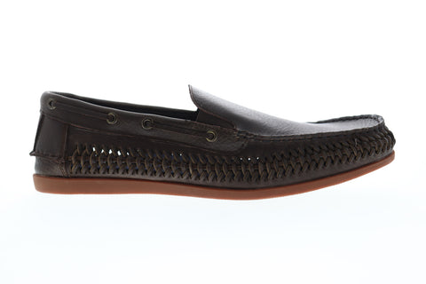Robert Wayne Tf Andy RWF1037M Mens Brown Leather Slip On Casual Loafers Shoes