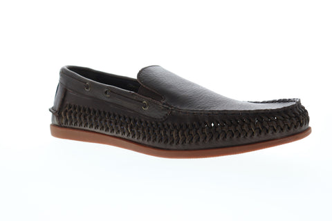 Robert Wayne Tf Andy RWF1037M Mens Brown Leather Slip On Casual Loafers Shoes