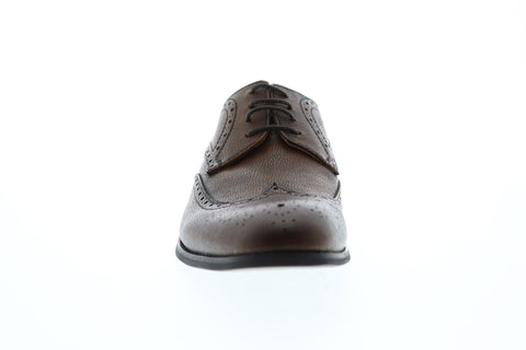 Robert Wayne Nile RWF1040M Mens Brown Leather Low Top Wingtip Oxfords Shoes