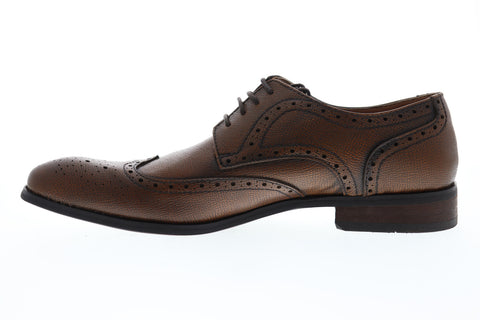 Robert Wayne Nile RWF1040M Mens Brown Leather Low Top Wingtip Oxfords Shoes